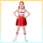 Cheerleader-ის კოსტუმი გოგონებისთვის: გოგონების გულშემატკივართა კოსტუმი მოიცავს: 1 წყვილი ჩირლიდერის კაბას, 1 წყვილ ზოლიან წინდას და 1 წყვილ პომ პომს❤️🎉🎉🎉👏👏👏