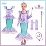 ქალთევზას ფორმა აქსესუარებით, ქალთევზას კაბა, არიელის კაბა