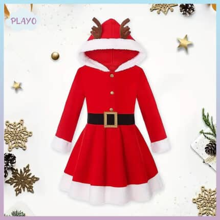 სანტას ფორმა გოგონებისთვის, სანტა კლაუსის ფორმა გოგონებისთვის, საახალწლო კოსტუმები, საახალწლო კაბები