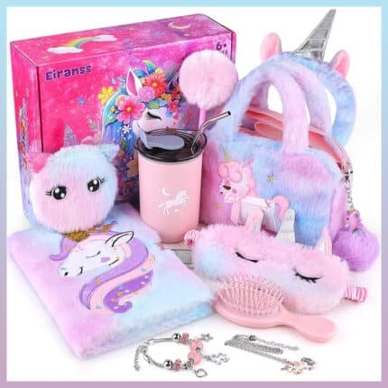 უნიქორნის სასაჩუქრე ნაკრები გოგონებისთვის, უნიქორნის ნაკრები, დაბადების დღის საჩუქრები ბავშვებისთვის