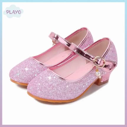 ვარდისფერი ფეხსაცმელი ქუსლით, საბავშვო ქუსლიანი ფეხსაცმელი, საბავშვო ფეხსაცმელი