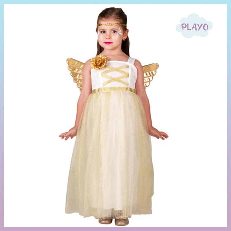 ანგელოზის კოსტუმი საბავშვო – ოქროსფერი, ანგელოზის ფორმა, საბავშვო ანგელოზის ფორმა