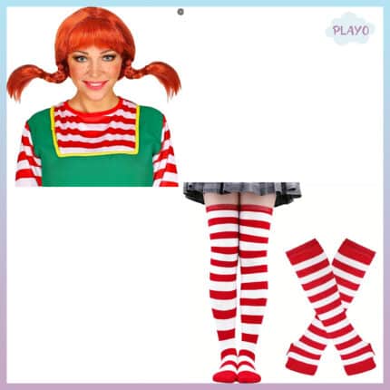 პეპის ფორმა გოგონებისთვის, პეპის წინდები, პეპის პარიკი