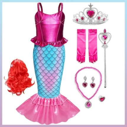 ქალთევზას კაბა აქსესუარებით