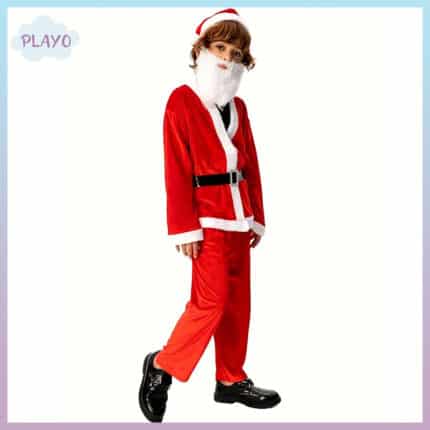 სანტას ფორმა ბავშვებისთვის აქსესუარებით, სანტა კლაუსის ფორმა, სანტას კოსტუმი, სანტას ფორმა საბავშვო