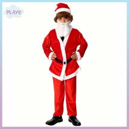სანტას ფორმა ბავშვებისთვის აქსესუარებით, სანტა კლაუსის ფორმა, სანტას კოსტუმი, სანტას ფორმა საბავშვო