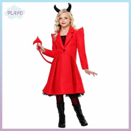 ჰელოუინის კოსტუმი Devilish Diva, ჰელოუინის ფორმები ბავშვებისთვის, ეშმაკის ფორმა, დევილის ფორმა