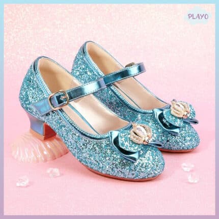 ცისფერი ფეხსაცმელი ქუსლით, საბავშვო ფეხსაცმელი ქუსლით