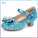 ცისფერი ფეხსაცმელი ქუსლით, საბავშვო ფეხსაცმელი ქუსლით