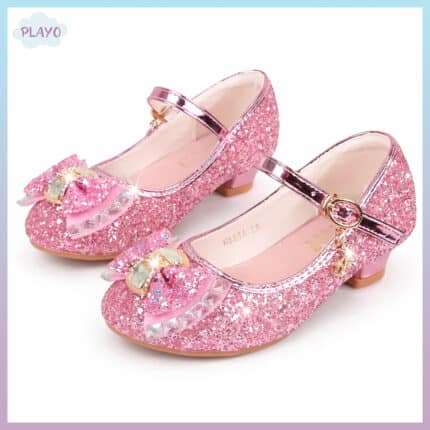 ვარდისფერი ფეხსაცმელი ქუსლით, საბავშვო ფეხსაცმელი