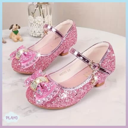 ვარდისფერი ფეხსაცმელი ქუსლით, საბავშვო ფეხსაცმელი