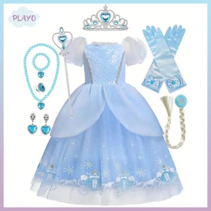 კონკიას კაბა აქსესუარებით ბავშვებისთვის, კონკიას ფორმა, კონკიას კაბა