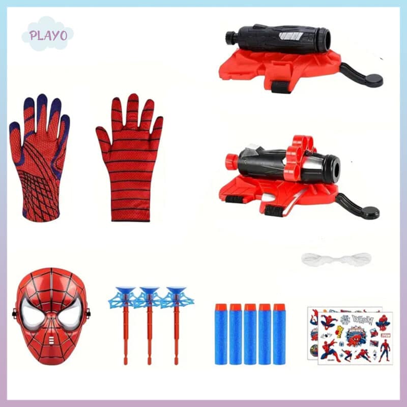 სპაიდერმენის ნაკრები ბავშვებისთვის, სპაიდერმენის ქსელი, სპაიდერმენის ნიღაბი, სპაიდერმენის ფორმა