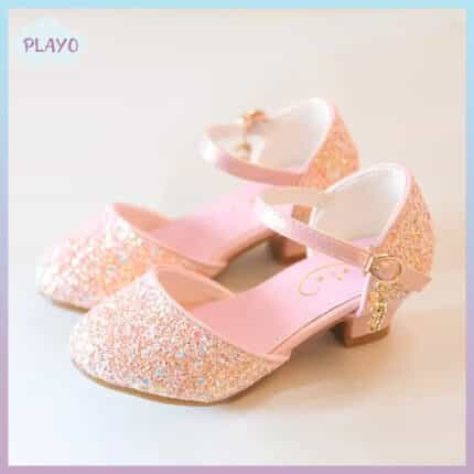 ვარდისფერი ფეხსაცმელი ქუსლით, საბავშვო ფეხსაცმელი