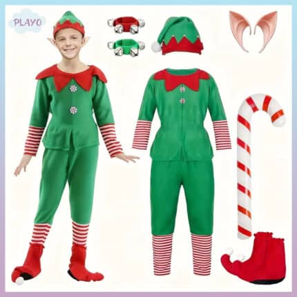 ელფის ფორმა აქსესუარებით, ელფის ფორმა, ელფის კოსტუმი, ელფის ფორმა ბიჭებისთვის