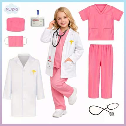 საბავშვო ექიმის ფორმა აქსესუარებით, ექიმის ფორმა ბავშვებისთვის