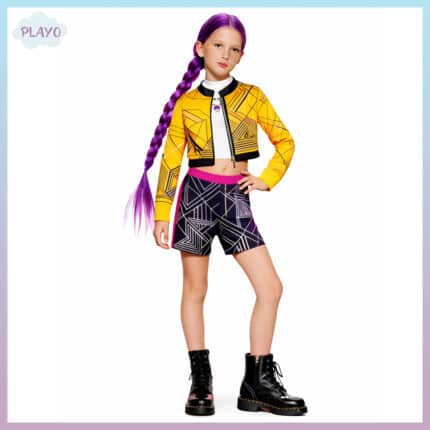 რუმის Kpop Demon Hunters, რუმის კოსტუმი, რუმის ფორმა, kpop ფორმა, Kpop ფორმები, რუმის ფორმა ყვითელი